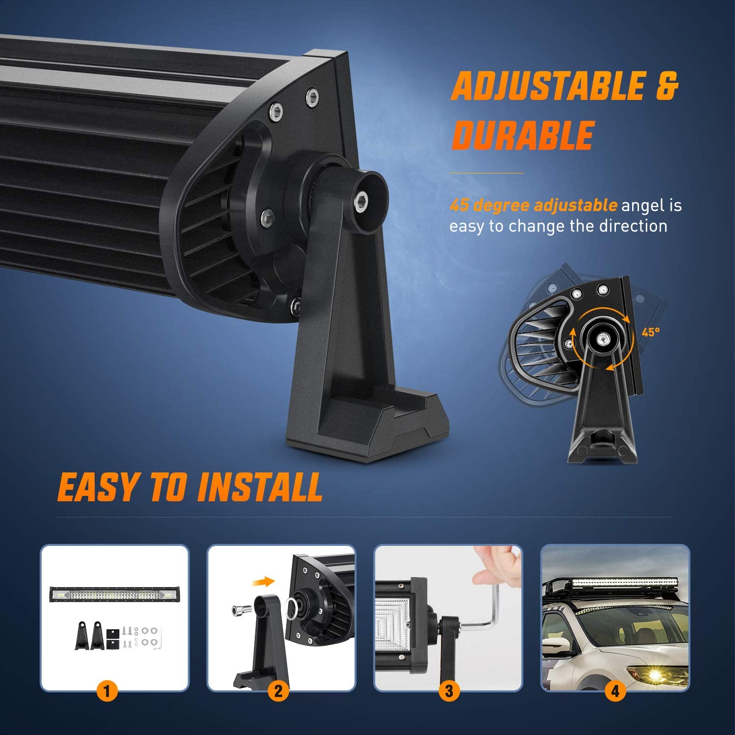 8D 6000K LED Light Bars – Straight and Curved Models

Off-Road Waterproof LED Light Bars with Spot + Flood Beam

Mounted Curved LED Bar on Truck Grill

Aluminum Housing LED Light Bars for Trucks and ATVs

High-Lumen LED Light Bars – Multiple Sizes Available