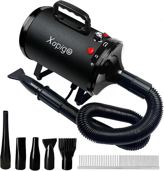 High Velocity Dog Dryer – Professional Pet Grooming Blow Dryer with Adjustable Speed, Heat & 4 Nozzles - Pet products with | Sold by Uncle Wiener's Wholesale