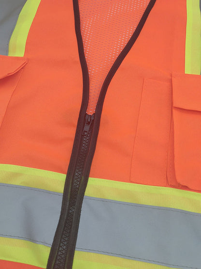 High - Visibility Reflective Safety Vest – XL – Durable 120g Polyester – A0288 - with | Sold by Uncle Wiener's Wholesale