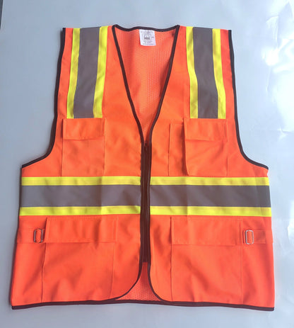 High - Visibility Reflective Safety Vest – XL – Durable 120g Polyester – A0288 - with | Sold by Uncle Wiener's Wholesale
