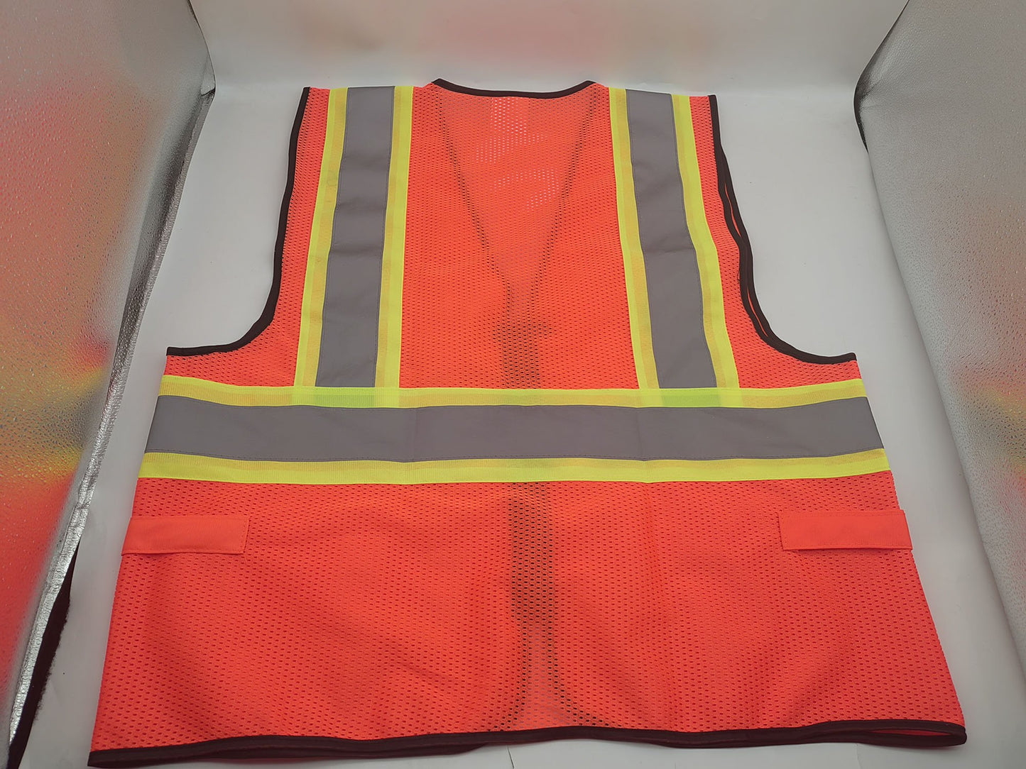 High - Visibility Reflective Safety Vest – XL – Durable 120g Polyester – A0288 - with | Sold by Uncle Wiener's Wholesale