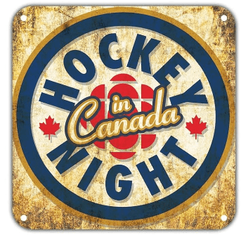 Hockey Night in Canada Vintage Retro Metal Wall Art Sign – 12" × 12" Aluminum Decor for Man Cave, Bar, Garage AS106 - Shelters & Garages with | Sold by Uncle Wiener's Wholesale