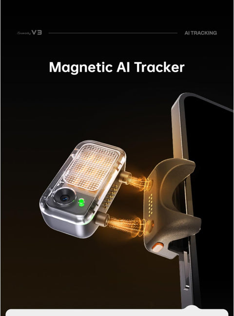 hohem iSteady V3 Gimbal Stabilizer with AI Tracker, Fill Light, Remote, and Tripod – Open Box