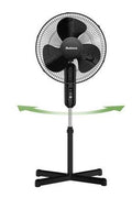 Holmes 16" Oscillating 3 Speed Manual Stand Fan Black - with <B>Dimensions (Overall):</B> 59.06 Inches (H) x 24.8 Inches (W) x 24.8 Inches (D) | Sold by Uncle Wiener's Wholesale