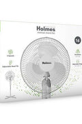 Holmes 16" Oscillating 3 Speed Manual Stand Fan White - with <B>Dimensions (Overall):</B> 59.06 Inches (H) x 24.8 Inches (W) x 24.8 Inches (D) | Sold by Uncle Wiener's Wholesale