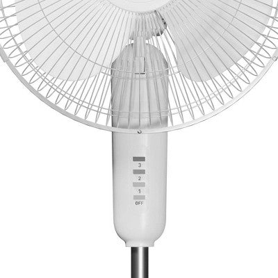 Holmes 16" Oscillating 3 Speed Manual Stand Fan White - with Dimensions (Overall): 59.06 Inches (H) x 24.8 Inches (W) x 24.8 Inches (D) | Sold by Uncle Wiener's Wholesale