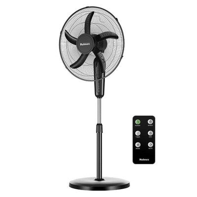 Holmes 18" Digital Oscillating 3 Speed Stand Fan with Remote Control Black - with Dimensions (Overall): 51.18 Inches (H) x 19.69 Inches (W) x 15.75 Inches (D) | Sold by Uncle Wiener's Wholesale