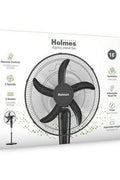 Holmes 18" Digital Oscillating 3 Speed Stand Fan with Remote Control Black - with <B>Dimensions (Overall):</B> 51.18 Inches (H) x 19.69 Inches (W) x 15.75 Inches (D) | Sold by Uncle Wiener's Wholesale