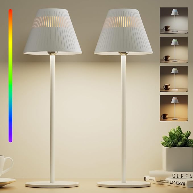 Honeywell Cordless Table Lamp Set Rechargeable LED Desk Lamp - with 2 Pack | Sold by Uncle Wiener's Wholesale