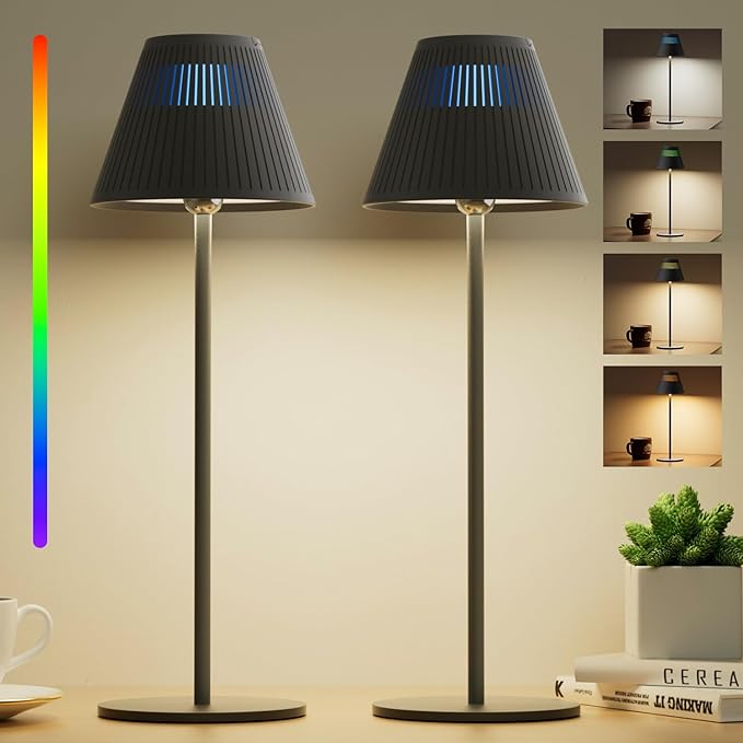 Honeywell Cordless Table Lamp Set Rechargeable LED Desk Lamp - with 2 Pack | Sold by Uncle Wiener's Wholesale