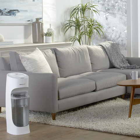 Honeywell HEV615WC Top - Fill Cool Moisture Tower Humidifier, White, with Slim Design, Variable Output Control, Auto Shut - off, Cool Invisible Moisture - with | Sold by Uncle Wiener's Wholesale