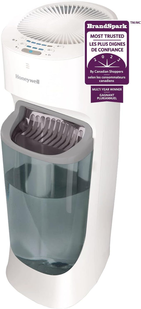 Honeywell HEV615WC Top - Fill Cool Moisture Tower Humidifier, White, with Slim Design, Variable Output Control, Auto Shut - off, Cool Invisible Moisture - with | Sold by Uncle Wiener's Wholesale