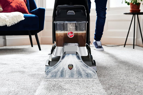 Hoover PowerScrub XL Pet Carpet Cleaner front view
Carpet cleaner with SpinScrub brushes and Oxy pet solution
Hoover upholstery and stair cleaning tool kit
Quick Clean and HeatForce drying technology display
Complete carpet cleaner package with hose and storage bag
