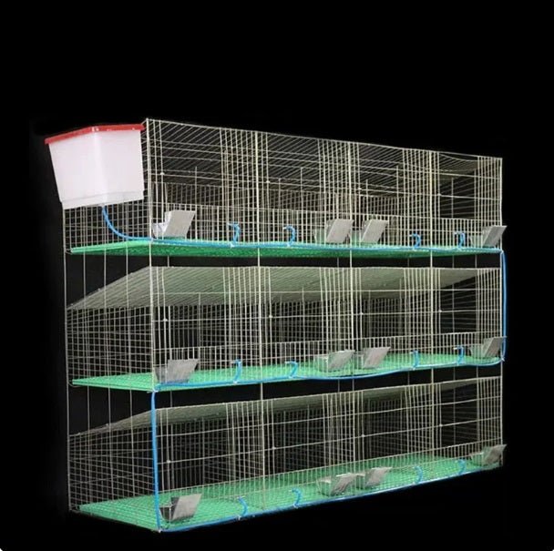 Hot-Dip Galvanized Rabbit Breeding Cage with Nest Box – 24 Capacity RBT24 - with | Sold by Uncle Wiener's Wholesale
