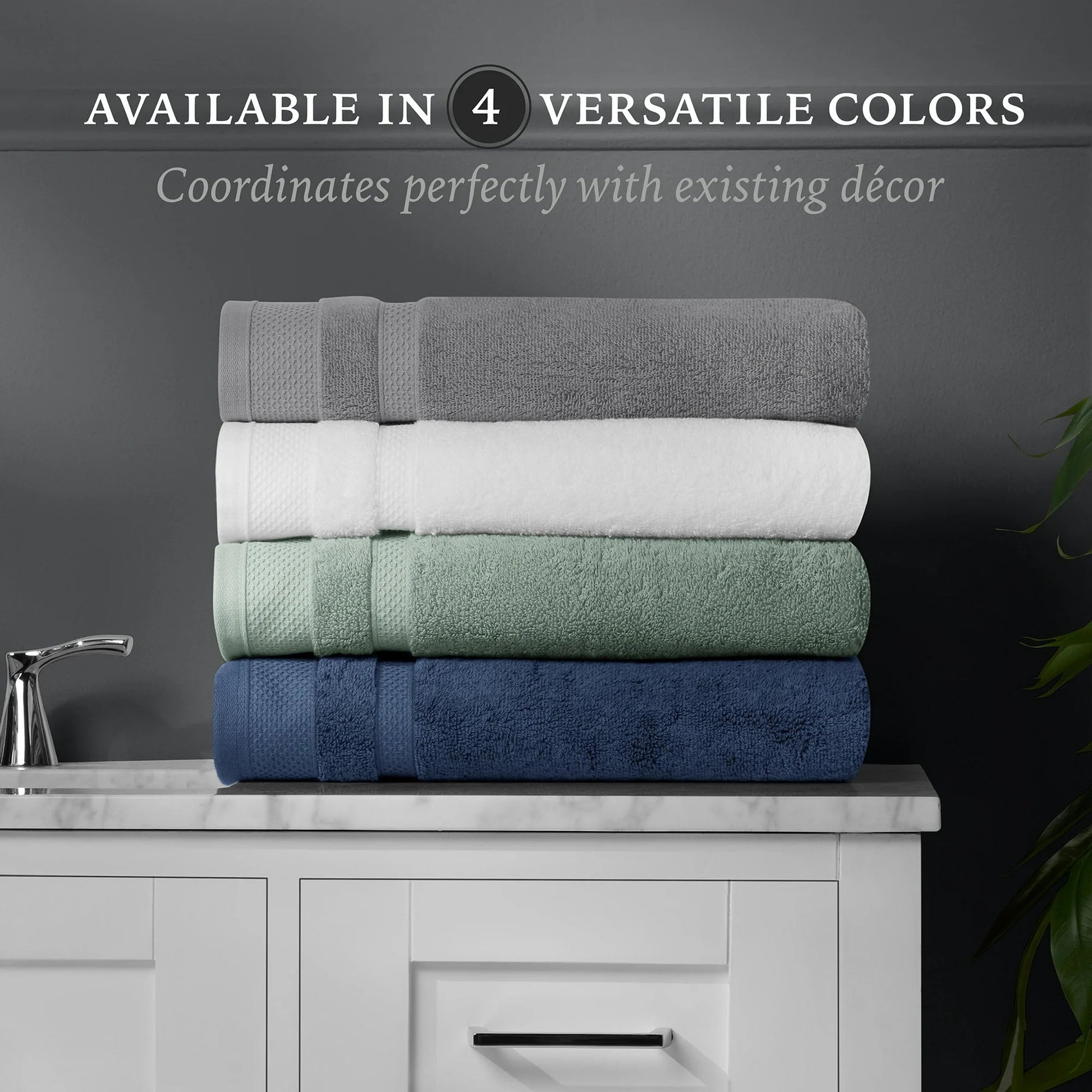 Hotel Style 6 - Piece Cotton Bath Towel Set – Arctic White Luxury Towels 809407186252 - with | Sold by Uncle Wiener's Wholesale