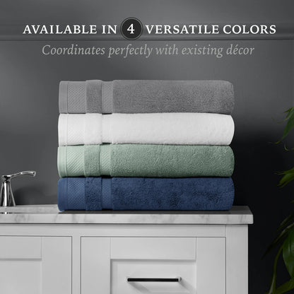 Hotel Style 6 - Piece Cotton Bath Towel Set – Arctic White Luxury Towels 809407186252 - with | Sold by Uncle Wiener's Wholesale