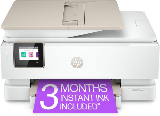 HP ENVY Inspire 7900e Wireless Color Inkjet Printer, Print, scan, copy, Easy setup, Mobile printing, Best - for home, 3 month Instant Ink trial included, White, no charging cord, used - with | Sold by Uncle Wiener's Wholesale