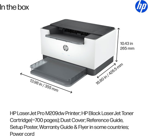 HP LaserJet M209dw Wireless Black & White Printer, Print Only, Fast speeds, Easy setup, Mobile printing,Best - for - small teams - with | Sold by Uncle Wiener's Wholesale