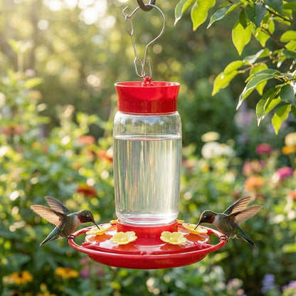 Hpewi Hummingbird Feeders 2-Pack – 20 oz Outdoor Hanging Nectar Feeders with 6 Bee-Proof Ports, Built-In Ant Moat & Perches - Garden & Landscaping with | Sold by Uncle Wiener's Wholesale