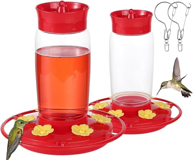 Hpewi Hummingbird Feeders 2-Pack – 20 oz Outdoor Hanging Nectar Feeders with 6 Bee-Proof Ports, Built-In Ant Moat & Perches - Garden & Landscaping with | Sold by Uncle Wiener's Wholesale