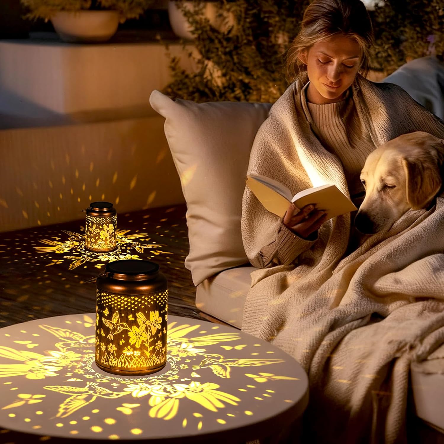 Hummingbird Solar Lanterns Outdoor Waterproof Garden Solar Lights Decorative Hanging HBSOL1 - with | Sold by Uncle Wiener's Wholesale