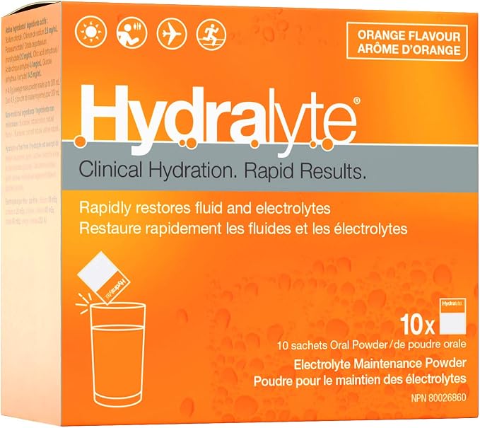 Hydralyte Electrolyte Hydration Powder – 10 Oral Rehydration Powder Sachets for Fast Hydration & Electrolyte Replacement - Snack with | Sold by Uncle Wiener's Wholesale