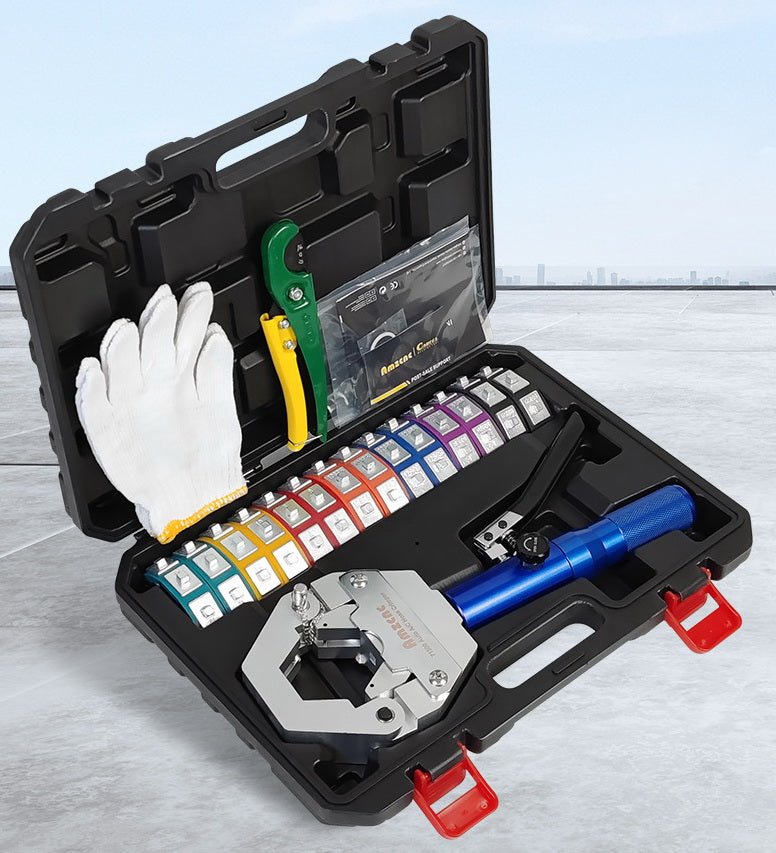 Hydraulic AC Hose Crimper Kit Handheld Crimping Tool Set with Dies for Auto HVAC Repair S1231 - with | Sold by Uncle Wiener's Wholesale