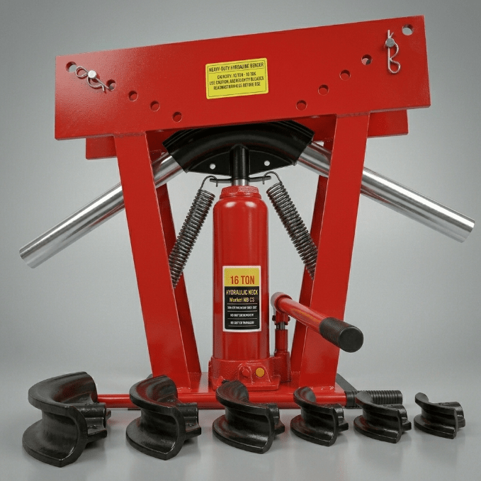 Hydraulic Pipe & Tubing Bender – 12 & 16 Ton with 6 & 8 Dies | Heavy - Duty Exhaust Bender - General Equipment with 16 TON | Sold by Uncle Wiener's Wholesale