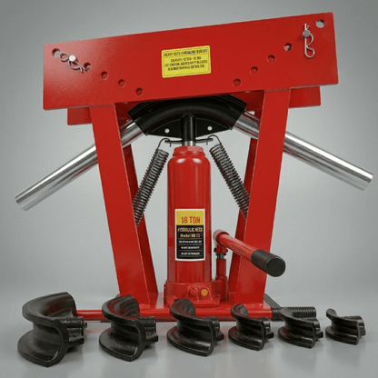 Hydraulic Pipe & Tubing Bender – 12 & 16 Ton with 6 & 8 Dies | Heavy - Duty Exhaust Bender - General Equipment with 16 TON | Sold by Uncle Wiener's Wholesale