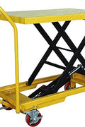 Hydraulic Scissor Lift Table Cart – 330 lbs (150 kg) Capacity, Manual Foot Pump, Foldable Handle – Model 74SSL - with | Sold by Uncle Wiener's Wholesale