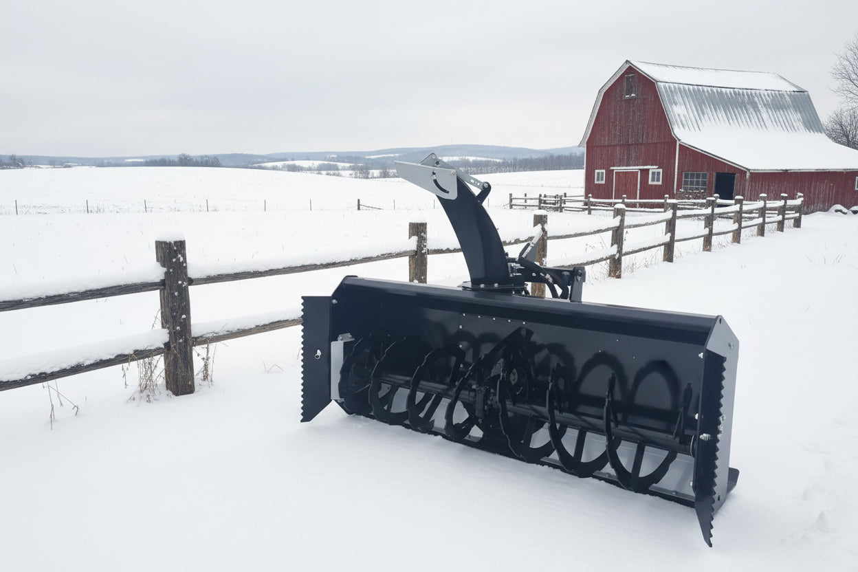 Hydraulic Skid Steer Snow Blower – SS - SB Series 72″ & 84″ Heavy - Duty Snow Removal - with 72 - Inch Snow Blower | Sold by Uncle Wiener's Wholesale