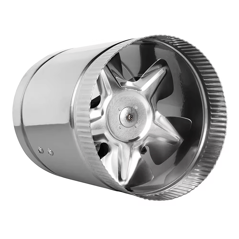 Hydroponic In‑Line Duct Booster Fans 4″, 6″ & 8″ – 90/240/420 CFM High‑Pressure, Low‑Noise - with | Sold by Uncle Wiener's Wholesale