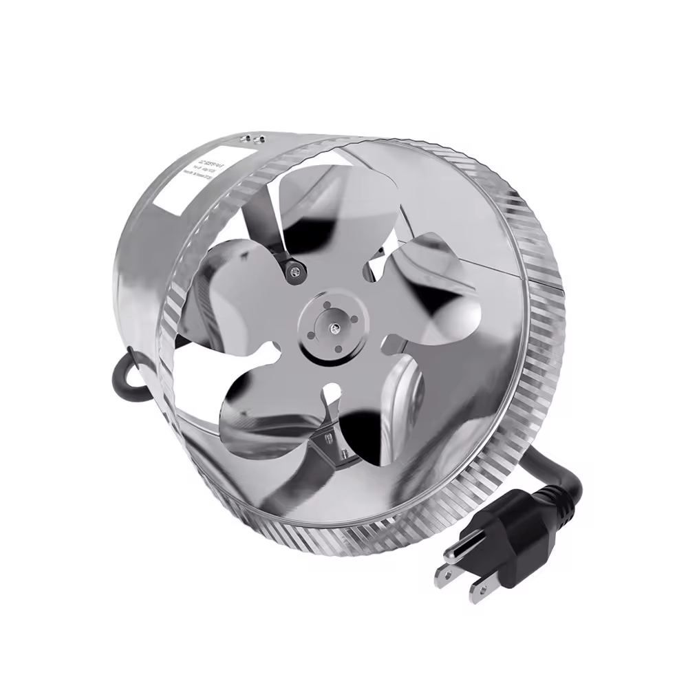 Hydroponic In‑Line Duct Booster Fans 4″, 6″ & 8″ – 90/240/420 CFM High‑Pressure, Low‑Noise - with | Sold by Uncle Wiener's Wholesale