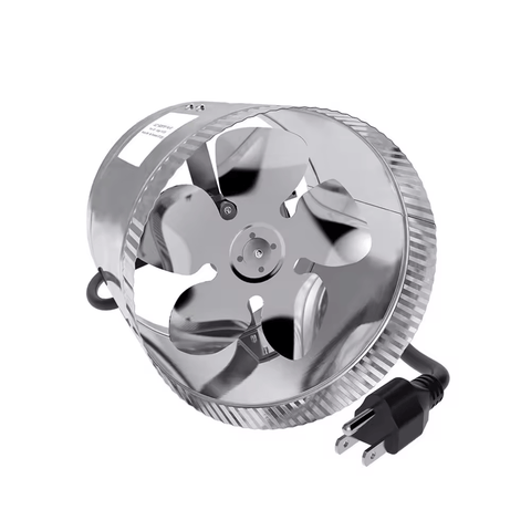 Hydroponic In‑Line Duct Booster Fans 4″, 6″ & 8″ – 90/240/420 CFM High‑Pressure, Low‑Noise - with | Sold by Uncle Wiener's Wholesale