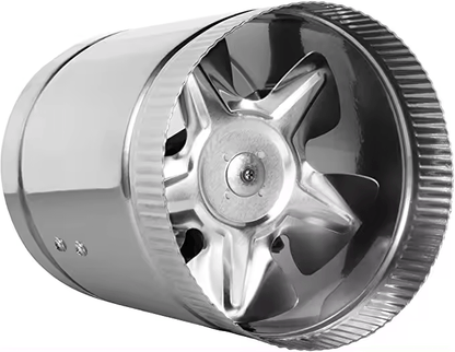 Hydroponic In‑Line Duct Booster Fans 4″, 6″ & 8″ – 90/240/420 CFM High‑Pressure, Low‑Noise - with | Sold by Uncle Wiener's Wholesale