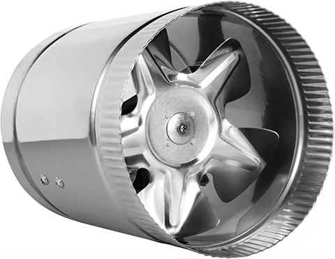 Hydroponic In‑Line Duct Booster Fans 4″, 6″ & 8″ – 90/240/420 CFM High‑Pressure, Low‑Noise - with | Sold by Uncle Wiener's Wholesale