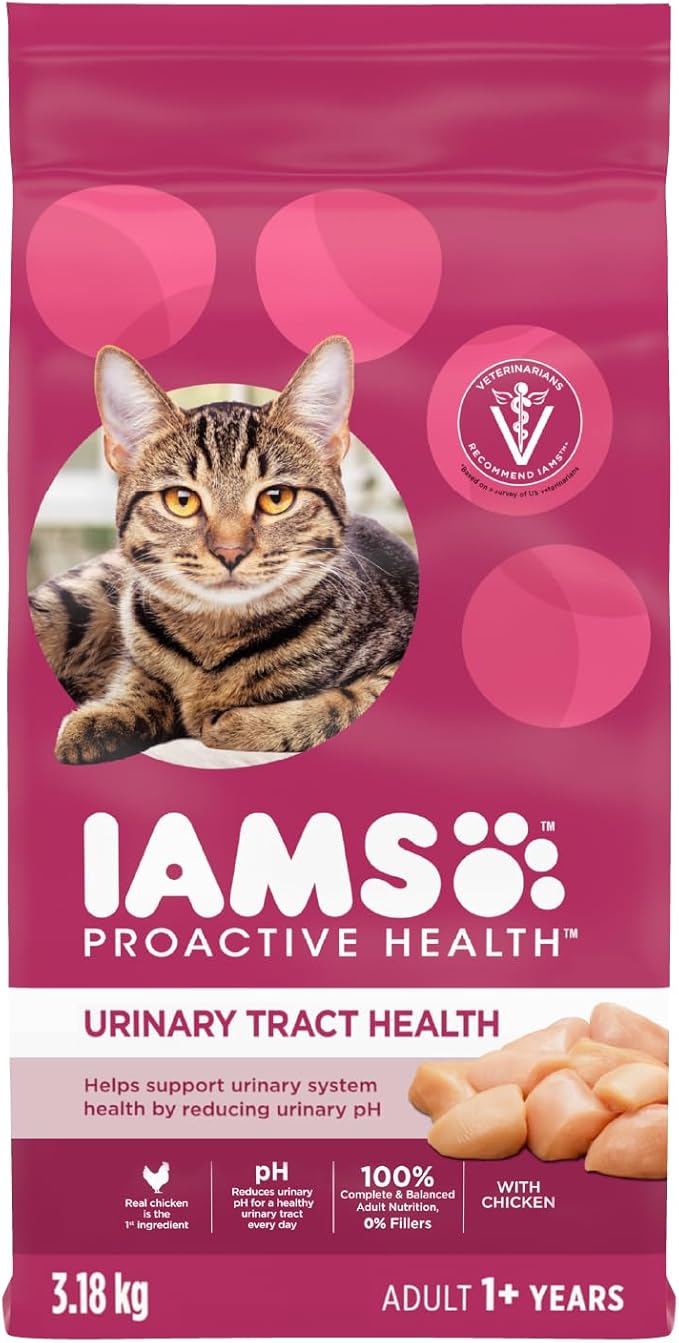 IAMS PROACTIVE HEALTH Indoor Weight and Hairball Care Dry Cat Food 3.18kg Chicken and Turkey - with Chicken & Turkey Recipe / Urinary Tract Health | Sold by Uncle Wiener's Wholesale