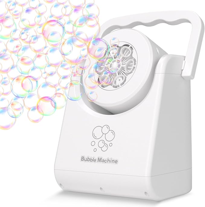 IFLOVE Automatic Bubble Machine for Kids – Portable Adjustable-Angle Bubble Blower with 3 Bubble Wands, Rechargeable - Toys with | Sold by Uncle Wiener's Wholesale