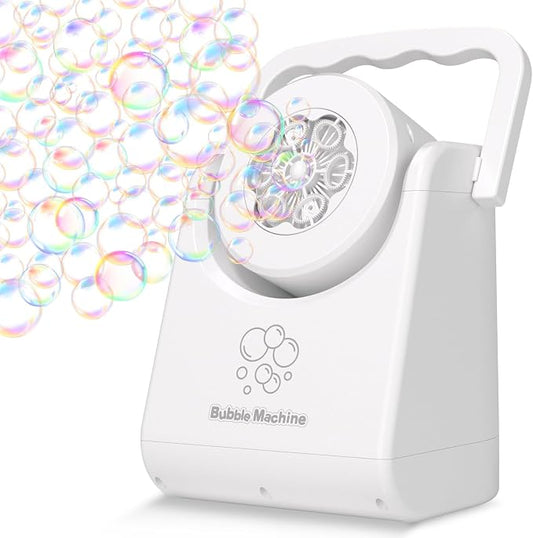 IFLOVE Automatic Bubble Machine for Kids – Portable Adjustable-Angle Bubble Blower with 3 Bubble Wands, Rechargeable - Toys with | Sold by Uncle Wiener's Wholesale