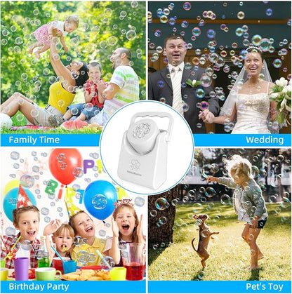IFLOVE Automatic Bubble Machine for Kids – Portable Adjustable-Angle Bubble Blower with 3 Bubble Wands, Rechargeable - Toys with | Sold by Uncle Wiener's Wholesale