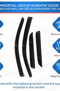 IG Window Visor for 1980 - 1996 Ford Bronco & Ford F15 F250 F350, Rain Guard Tape - On Durable Side Vent Window Deflector for Ford F250 HD 1997, 1984 1985 1986 1987 1988 1989 1990 1991 1992 1993 1994 1995 - with | Sold by Uncle Wiener's Wholesale