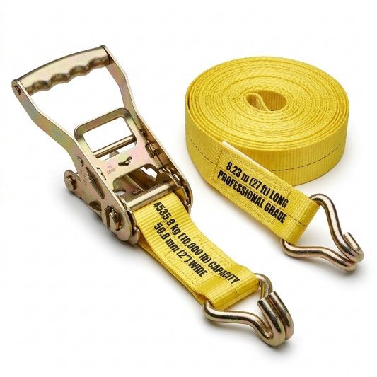 2" Wide x 27' 10,000 lb Capacity Ratchet Strap –Long RS2WH