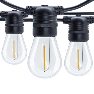 48ft + 6ft Solar LED String Lights Warm White Outdoor Patio Lights 16 or 24 Bulb Options HBSL54