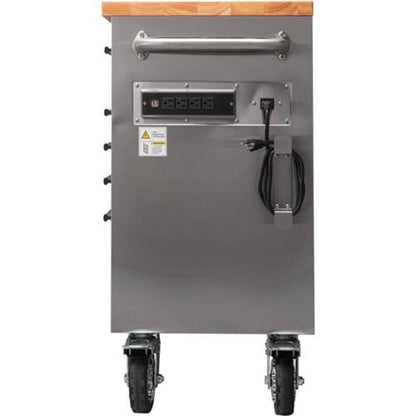 61-Inch Stainless Steel 9-Drawer Tool Chest with Power Strip HTC6109W