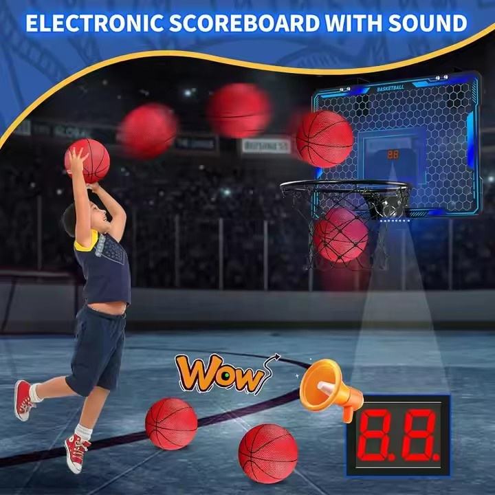 Indoor Mini Basketball Hoop with LED Scoreboard & Remote YS16891006 - with | Sold by Uncle Wiener's Wholesale