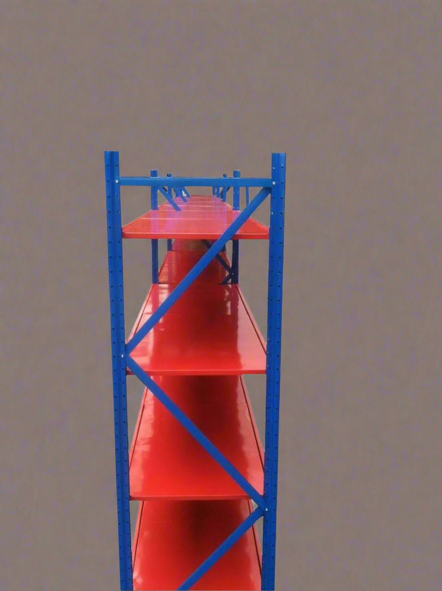 IDR500 Boltless Racking with Orange Shelves

Blue & Red Heavy-Duty Shelving Unit

IDR700 Industrial Steel Storage System

Adjustable Warehouse Racking Beam Set

Upright Frame for Commercial Racking – IDR300