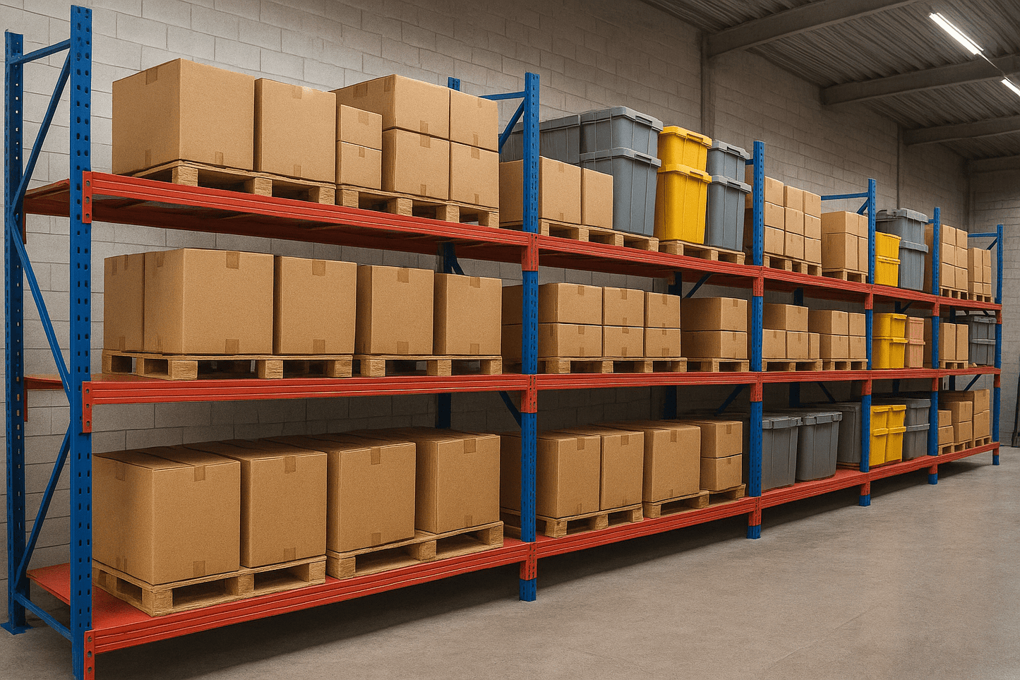 Industrial Heavy - Duty Commercial Racking & Shelving | Models IDR300, IDR500, IDR700 - Heavy - Duty Industrial Racking System with IDR300 & 700 Shelf Panel | Sold by Uncle Wiener's Wholesale