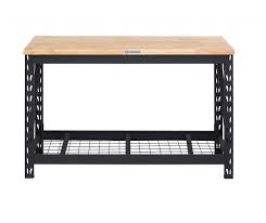 Industrial Packing Workbench – Heavy - Duty Steel Tool Bench with Hardwood Table Top for Warehouse or Workshop - Industrial Workbenches with 60" Work Bench | Sold by Uncle Wiener's Wholesale