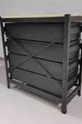 Industrial Steel Workbench with Hardwood Top & 4 Drawers, 33″ x 16″ – Black 2506151 - with | Sold by Uncle Wiener's Wholesale