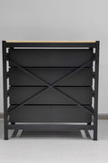 Industrial Steel Workbench with Hardwood Top & 4 Drawers, 33″ x 16″ – Black 2506151 - with | Sold by Uncle Wiener's Wholesale
